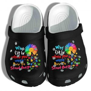 Autism2BAwareness2BCrocs2BPuzzle2BFlower2BBorn2BTo2BStand2BOut2BCrocband2BClog2BShoes2BFor2BMen2BWomen wWErL