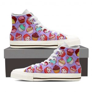 Baking and Cupcake Lovers Pattern Canvas High Top Shoes 34506441 1