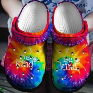 Be kind Tie Dye Cool Crocs Crocband Clog Shoes 92008464 1
