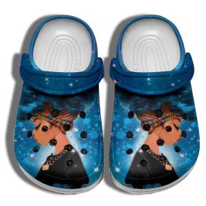 Black Pride Black Girl Blue Crocs Crocband Clog Shoes 89743509 1