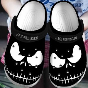 Black2BJack2BSkellington2BHorror2BMovie2BHalloween2BCrocs2BClogs2BCrocband2BShoes bPrdK