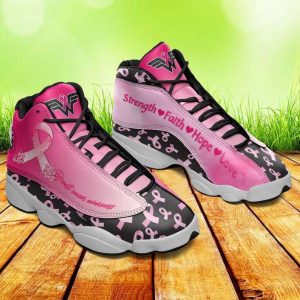 Breast Cancer Awareness Cancer Warrior Fight Pink Ribbon Air JD13 Shoes Gift 47395746 1