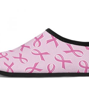 Breast Cancer Awareness Pink Ribbon Pattern Aqua Barefoot Shoes1 53008386 1