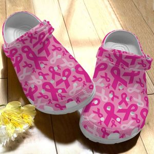 Breast Cancer Awareness Pink Ribbon Pattern Crocs Crocband Clog Shoes 98615829 1