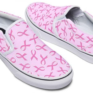 Breast Cancer Awareness Pink Ribbon Pattern Slip On Shoes1 53434187 1