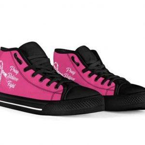 Breast Cancer Pray Believe Fight Custom Print Shoes Sneakers 2 83848015 1