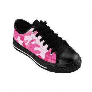 Camo Color Pink Breast Cancer Awareness Camouflage Low Top Sneakers Shoes1 39334250 1