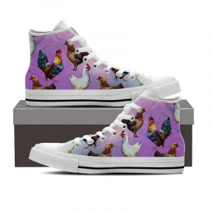 Chicken Lover Farmer Chicken Pattern Canvas High Top Shoes 57920930 1