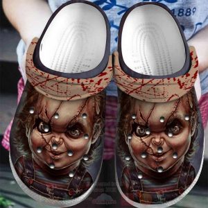 Chucky2BHalloween2BHorror2BFace2BCrocs2BCrocband2BClogs2BShoes 0WZJo