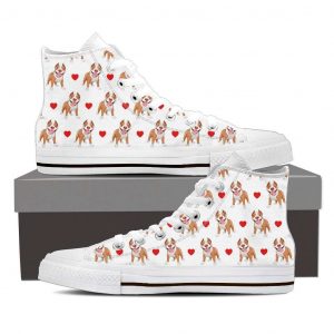 Cute Pit Bull Lovers Canvas High Top Shoes 35061795 1