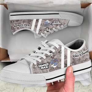 Donald Duck Disney Custom Print Canvas Sneakers Low Top Shoes 16362707 1