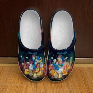 Donald2BDuck2BFull2BPrint2BRainbow2BDisney2BGraphic2BCartoon2BUnisex2BCrocs2BClogs2BCrocband2BShoes oaol3