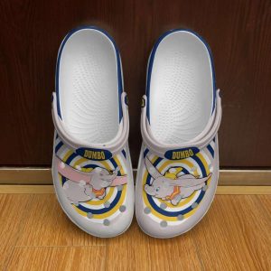 Dumbo2BElephant2BRound2BWhite2BYellow2BBlue2BDisney2BGraphic2BCartoon2BUnisex2BCrocs2BClogs2BCrocband2BShoes 6EIqR