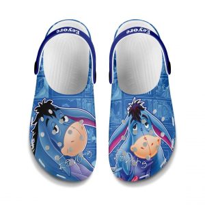 Eeyore2BShy2BDonkey2BBlue2BPattern2BDisney2BGraphic2BCartoon2BCrocs2BClogs2BCrocband2BShoes lVno4