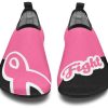 Fight Breast Cancer Pink Ribbon Aqua Barefoot Shoes 43635767 1