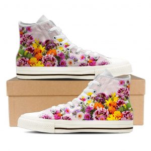 Florist Lovers Pattern Canvas High Top Shoes 71316898 1