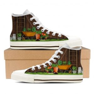 Gardening Pattern Canvas High Top Shoes 71305992 1