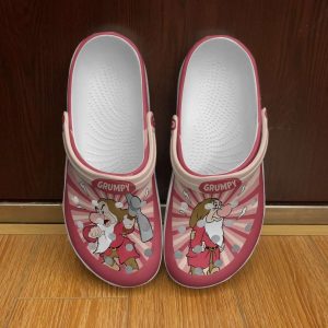 Grumpy2BDwarf2BVintage2BCream2BRed2BDisney2BGraphic2BCartoon2BUnisex2BCrocs2BClogs2BCrocband2BShoes 49YfD