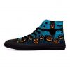 Halloween Blue Horror Pumpkin Men Women Printed Canvas High Top Shoes