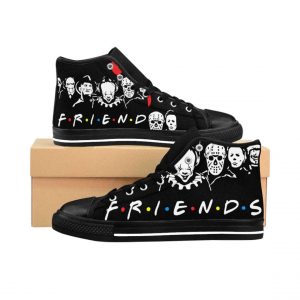 Halloween Killers Movie Characters Almost Gone Friends Women Canvas High Top Shoes