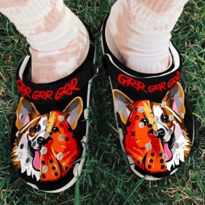 Halloween2BAngry2BCorgi2BCrocs2BClogs2BCrocband2BShoes KYYi4