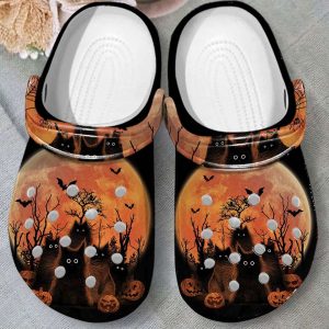 Halloween2BBlack2BCats2BPurr2BCrocs2BClogs2BCrocband2BShoes Yw2CV