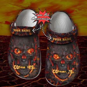 Halloween2BCrocs2BPersonalized2BDallas2BCowboys2BSkull2BLava2BClogs2BCrocband2BShoes LXf0T