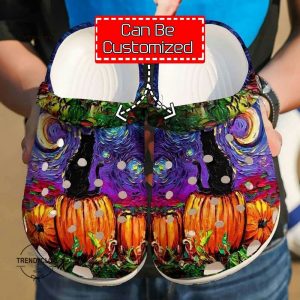 Halloween2BCrocs2BPersonalized2BHalloween2BBlack2BCat2BVan2BGogh2BClogs2BCrocband2BShoes 71pC1