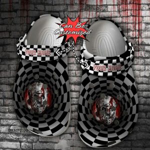 Halloween2BCrocs2BPersonalized2BHalloween2BScary2BJason2BVoorhees2BCheckered2BTunnel2BClogs2BCrocband2BShoes geZW4