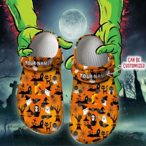 Halloween2BCrocs2BPersonalized2BHalloween2BSeamless2BPattern2BClogs2BCrocband2BShoes ho2Fb