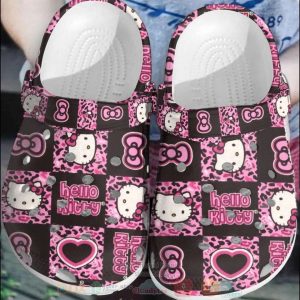 Hello2BKitty2BPattern2BBlack2B262BPink2BCrocs2BClogs2BCrocband2BShoes FEosd