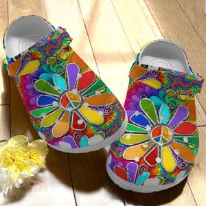 Hippie Flowery Crocs Crocband Clog Shoes 92324831 1