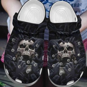 Horror Black Skull and Demons Hands Crocs Crocband Clog Shoes 74315255 1