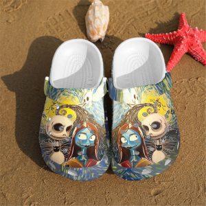 Jack Skellington And Sally The Nightmare Before Christmas Movie VanGogh Painting Crocband Crocs Clogs 37030989 1