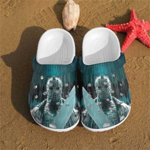 Jason2BVoorhees2BIn2BThe2BRain2BFriday2B13th2BHalloween2BCrocs2BClogs2BCrocband2BShoes Veb0v