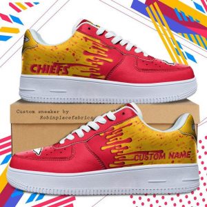 Kansas2BCity2BChiefs2BNfl2BDripping2BColor2BPattern2BSneaker2BFor2BMen2BWomen RruSz