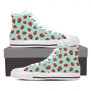 Lady Bug Pattern Canvas High Top Shoes 39805523 1