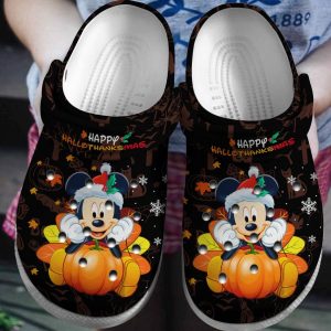 Mickey Mouse Happy Hallothanksmas Crocband Crocs Clogs 39342263 1