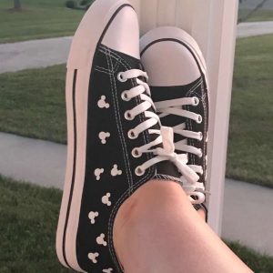 Mickey Mouse Icon Custom Print Sneakers Canvas Low Top Shoes1 54215880 1