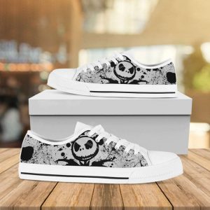 Nightmare Before Christmas Jack Skellington Halloween Men Women Casual Canvas Low Top Shoes