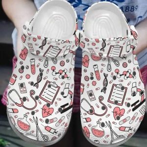 Nurse Job Symbols Pattern Crocs Crocband Clog Shoes For Men Women 21595862 1