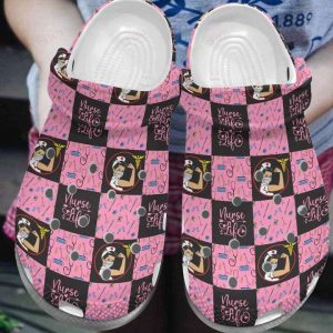 Nurse Life Pink Crocs Crocband Clog Shoes For Men Women 99459792 1