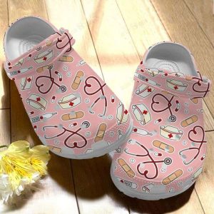 Nurse Nursing Symbols Pattern Crocs Crocband Clog Shoes For Men Women 99758812 1