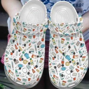 Nursing Job Symbols Pattern Crocs Crocband Clog Shoes For Men Women 23363797 1