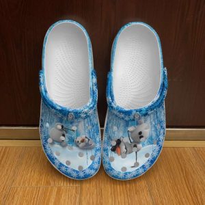 Olaf2BFrozen2BFull2BPrint2BBlue2BWhite2BDisney2BGraphic2BCartoon2BUnisex2BCrocs2BClogs2BCrocband2BShoes ZUXBW