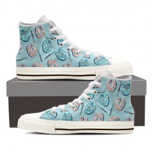 Painting Artist Pallet Lovers Pattern Canvas High Top Shoes 70495575 1