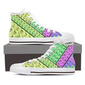 Periodic Table Lovers Pattern Canvas High Top Shoes 10246488 1
