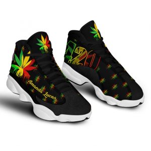 Personalized 420 Weed Cannabis Psychedelic Marijuana Lover Jordan 13 For Men Women1