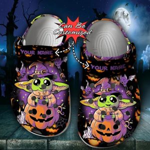 Personalized2BBaby2BYoda2BWitch2BPumpkin2BHalloween2BCrocs2BClogs2BCrocband2BShoes 5K69Z