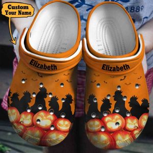 Personalized2BChickens2BPumpkins2BHalloween2BCrocs2BClogs2BCrocband2BShoes Eb9Xs